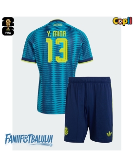 Columbia Yerry Mina #13 Echipament de Fotbal Replică Mondial 2026 Copii Deplasare (+ Șorturi)